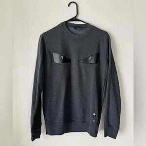 Size Small Fendi Sweatshirt Leather Eyes with Silver Studs
